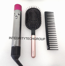 Genuine Dyson Hair Dryer Airwrap Multi Styler Nickel/Fuchsia Wand Brushes USED
