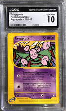 Pokemon Card Exeggcute CGC 10 Gem Mint, e-Reader Aquapolis 77/147, WOTC 2003 on eBay