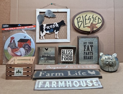Vintage Country Farmhouse Kitchen Home Decor Set