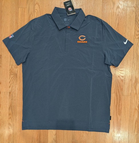 Nike Chicago Bears Polo Shirt XL Dri Fit Performance Lockup On Field NWT
