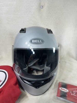 Bell Qualifier Helmet XL Silver Full Face Clear Shield DOT New