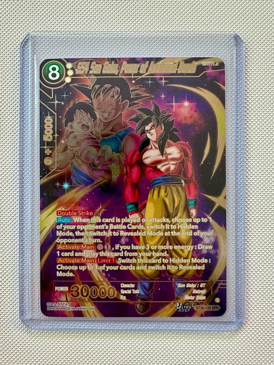 ドラゴンボールカードゲーム　BT30-133 孫悟空SS4 英語 SS4 Son Goku, Power of Awakened Bonds BT30-133 SPR Three Glorious