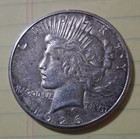 1926 Peace Silver Dollar $1 90% Silver Business Strike Philadelphia No Mint Mark — photo 1