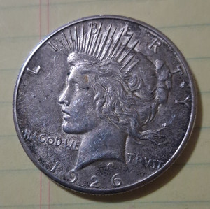 1926 Peace Silver Dollar $1 90% Silver Business Strike Philadelphia No Mint Mark