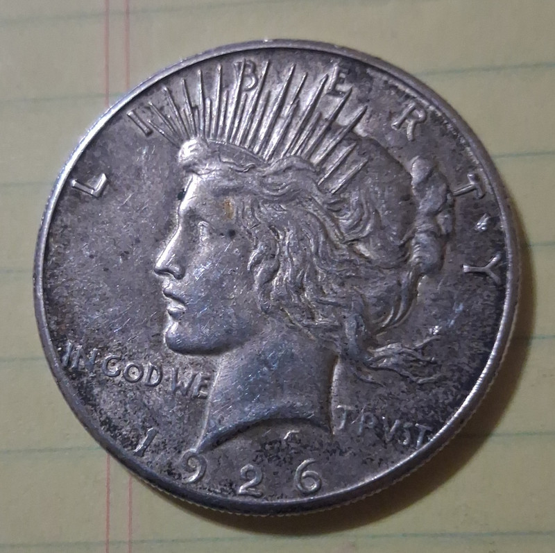 1926 Peace Silver Dollar $1 90% Silver Business Strike Philadelphia No Mint Mark