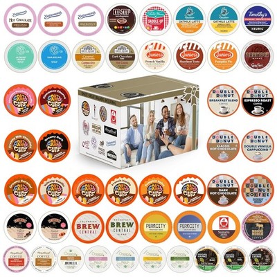 Custom Variety Pack Coffee, Tea, and Hot Chocolate Holiday Winter Sampler - Sin