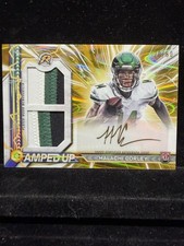 2024 Topps Resurgence Malachi Corley Rookie Amped Up Dual Patch Auto Gold /50