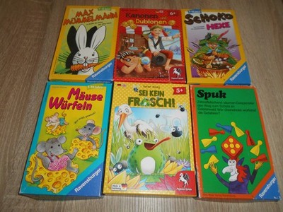 6 Spiele ab 5 J: Schokohexe, Sei kein Frosch, Spuk, Mäuse würfeln,...