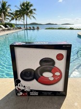 Disney Mickey Mouse Swim Tube Inflatable Pool Float Cup Holder Box AG-3652 NEW