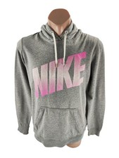 Nike Sportswear Hoodie Sweater Women's Size L Grey Performance Gym Running