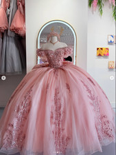 Sweet Pink Quinceanera Dresses Glitter Sequin...