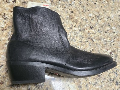 Durango 7” Leather Side Zipper Shorty Trucker Ankle Boots Men 7.5 D TR820 Black Durango Western Boots Mens 7 main image 4