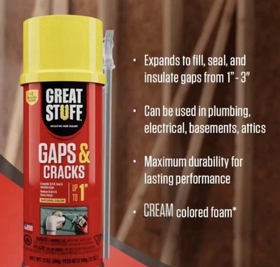Great Stuff 12 Oz. Gaps and Cracks Insulating Spray Foam Sealant