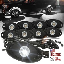 Rock Lights   Quick Connect, 3 High Power Chips, 4M Extension 8 Pods White