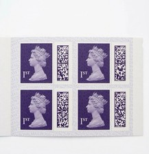 Royal Mail 4 x First 1st Class Stamps Barcoded Genuine Booklet