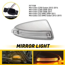 AUXITO Side Amber Mirror LED Lights Lamp Signal Fit Mercedes C350 C300 2008-2012