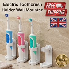Electric Toothbrush Holder Wall Mounted No Drill Bathroom Storage Rack Organizer