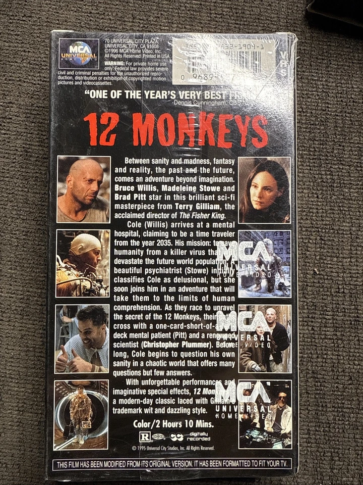 12 Monkeys ( VHS, 1995 ) New with watermarks - Image 2 of 3