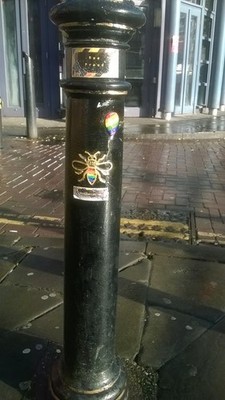 Photo 6x4 Bee Proud, Canal Street, Manchester Here in Manchester's g c2017