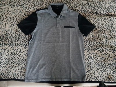  Poloshirt von BOSS  Herren XL  Grau/Schwarz kombiniert. sehr gut Mercerised!