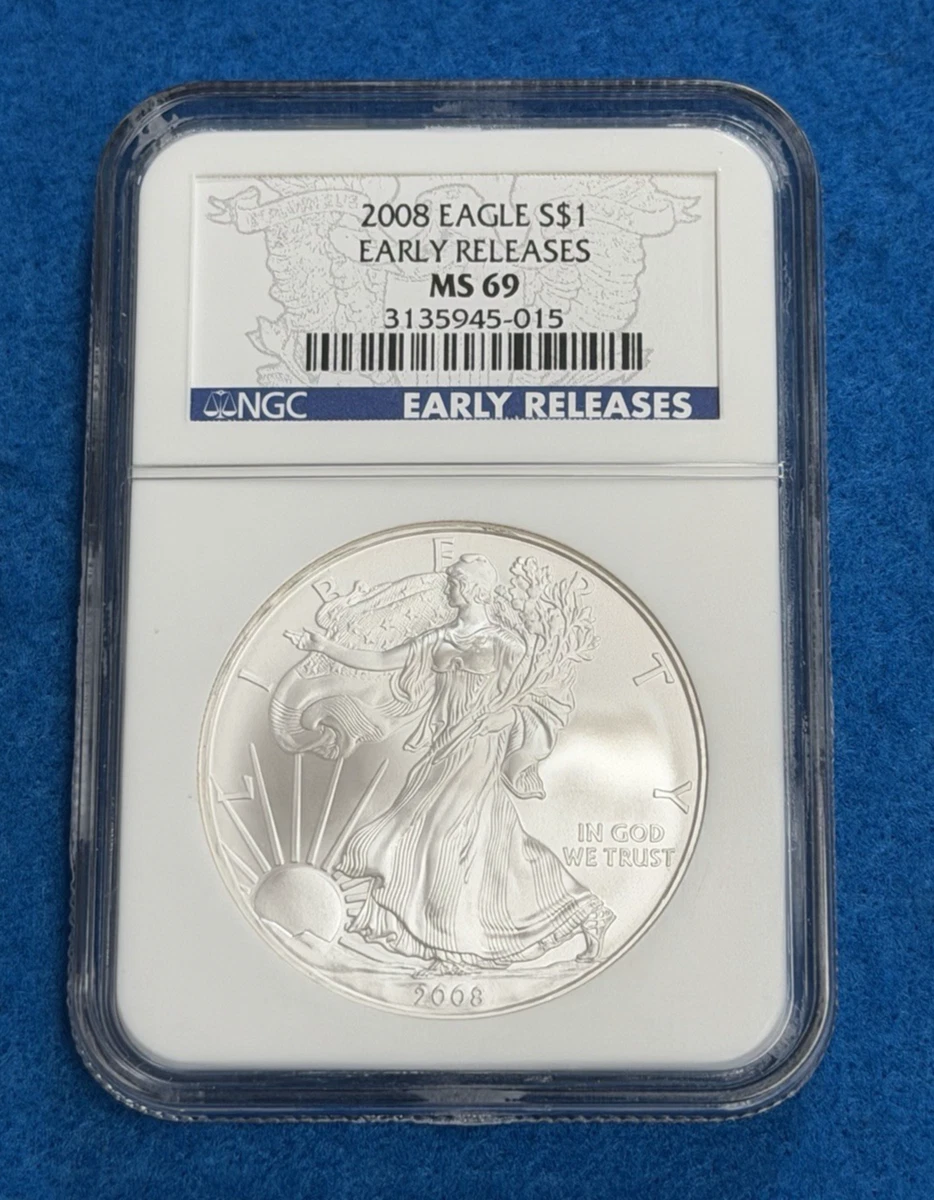 American Eagle MS 69 Graded 2008 Silver Bullion Coins for sale | eBay