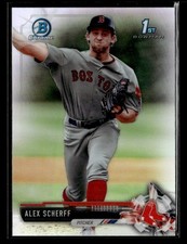 2017 Bowman Draft #BDC-9 Alex Scherff Chrome Refractor Card Boston Red Sox