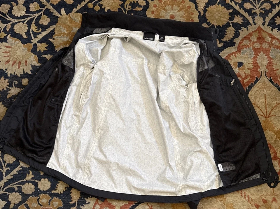 Mint Marmot Hooded Mens Medium Windbreaker Rain Hiking Jacket Pants PreCip Suit - Image 2 of 4