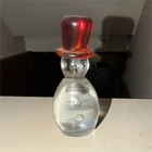 Blenko Hand Blown Glass Snowman Figurine Red Hat Holiday Art Decorative