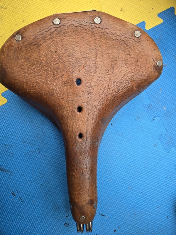 Brooks B33 Black Leather Coil Spring Retro Vintage Bicycle Seat Saddle