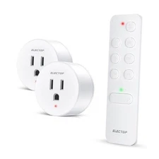  Remote Control Outlet, 15A/1500W Wireless Outlet Power 1 Swicth & 2 Outlets