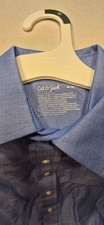 Cat Jack Boys Blue Herringbone Button Down Shirt Long Sleeve M 8 NWT