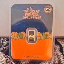 Peanuts Great Pumpkin Charlie Brown Gold Bar 0.5g Au .9999 Fine Gold 2026 7775.87 per troy oz