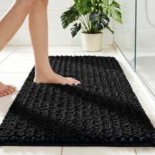 Disolla Black Bathroom Rug 20x32 1'8" x 2'8" 20''x32'' Rug ,