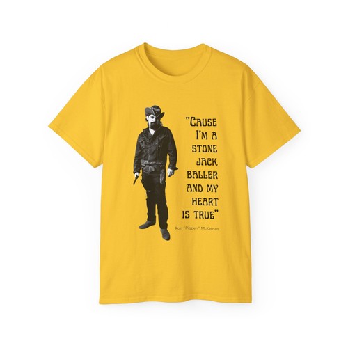Grateful Dead Pigpen Tribute Tee, Vintage Pigpen Easy Wind Lyrics Cotton Tshirt, - Afbeelding 22 van 45