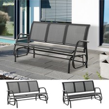 3-Seat Glider Rocking Chair for 3 People Garden Bench Patio Furniture