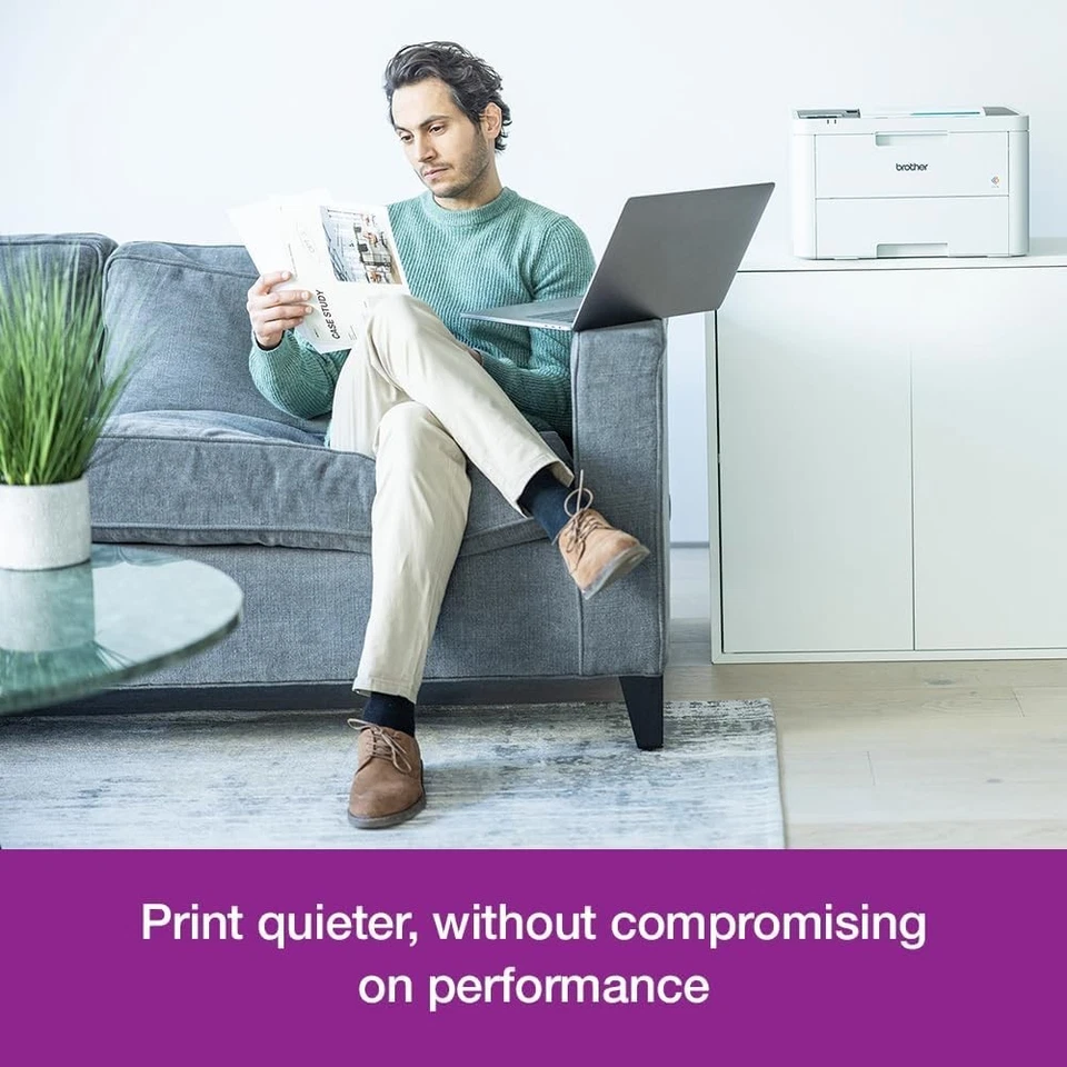 Wireless Colour LED Printer A4 USB Duplex High-Speed Grey - Image 3 of 4