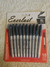 Permanent Marker Set, Fine Point, 10 Pack, Multicolor Writing Pens for Most