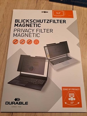 Bildschirm Blickschutzfilter Magnetic von Durable | 14 Zoll | OVP