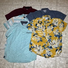 Lot of Men Short Sleeve Shirts 5 5 Pack Lot of 5 Size M/L  Mix Brands