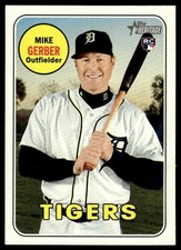 2018 Topps Heritage #586 Mike Gerber Detroit Tigers RC Baseball