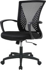 Home Office Chair Mid Ba PC Swivel Lumbar Support Adjustable Desk
