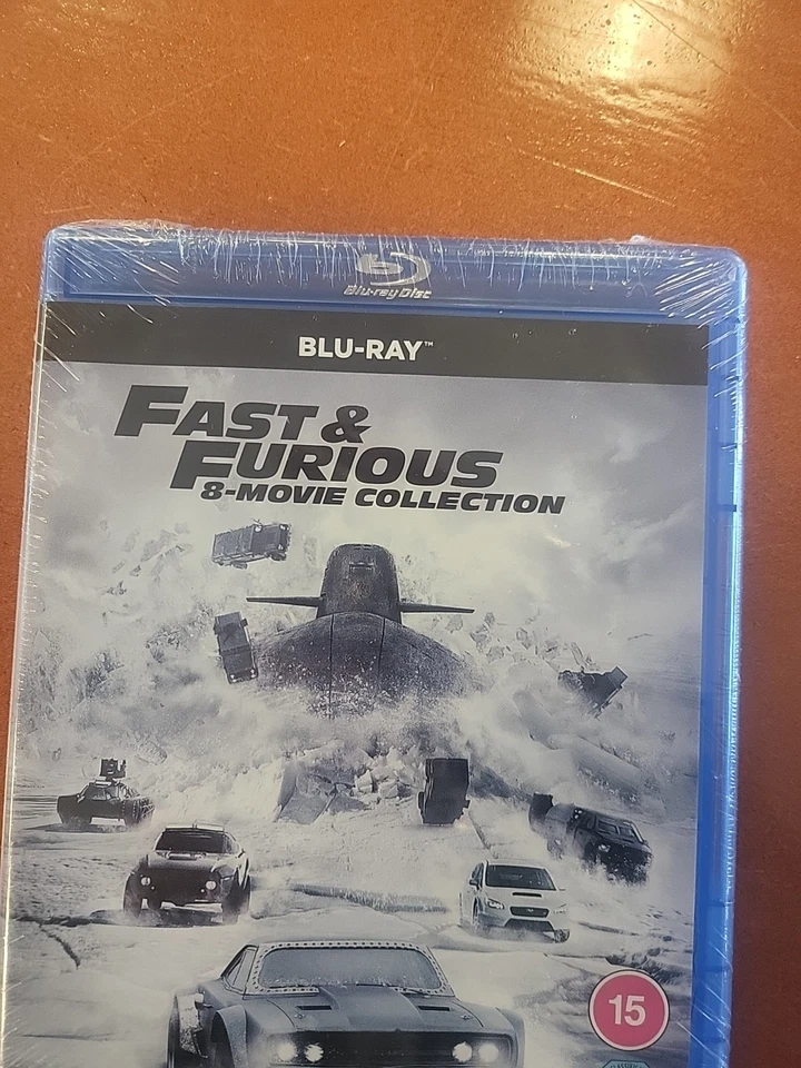Fast & Furious: 8-Movie Collection Blu-Ray Film Movie Boxset Driving Racing  - Image 2 of 4