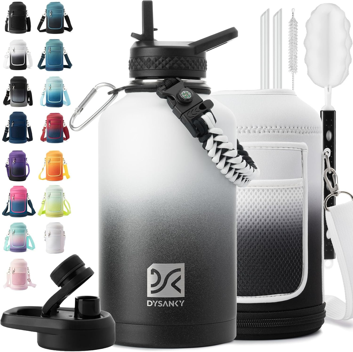 With Straw And Strap For Gym Travel And Adventures