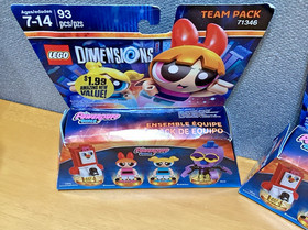 SET of 2 LEGO Dimensions "THE POWERPUFF GIRLS" Team Pack [71346] NEW