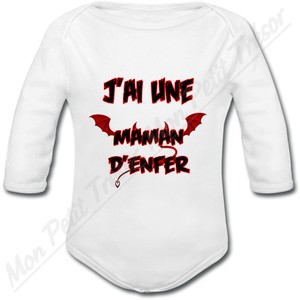 Body Bebe J Ai Une Maman D Enfer Mere Naissance Famille Humour Rock Papa Ebay