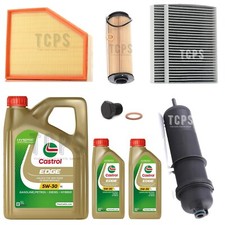 FOR BMW 730d 3.0 G11 2015+ COMPLETE SERVICE KIT AIR OIL CABIN FUEL & 7L CASTROL