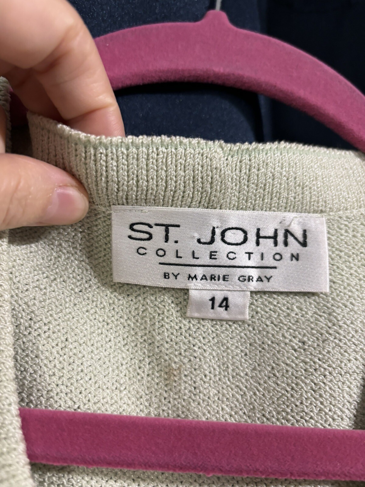 ST.JOHN  Collections Light Green Button Front Top… - image 3