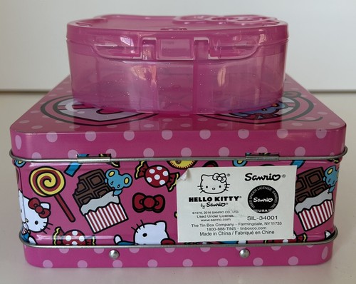 Sarnio HELLO KITTY mouse Joey LOT ~Candy Theme" Tin Lunchbox 2014+Storage/Purse - Picture 7 of 14