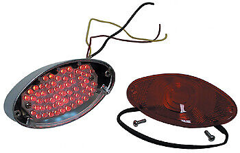 SUPER THIN L.E.D CATEYE TAILLIGHT 5/16" CUSTOM LOOK MOTORCYCLE BOBBER chopper - Foto 5 di 5
