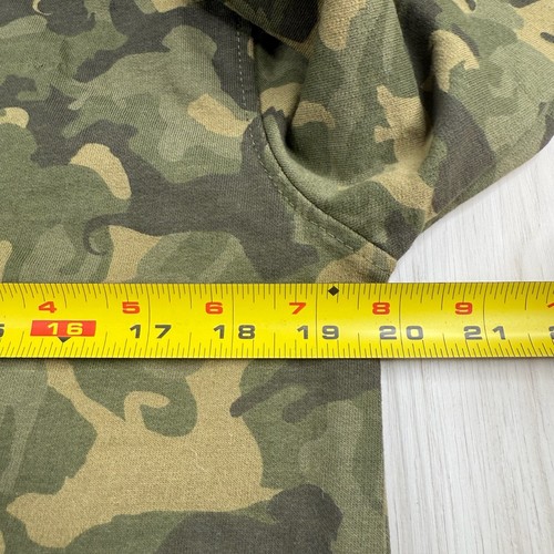 The Black Dog Womens Green Long Sleeve Lightweight Camo Pullover Hoodie Size M - Picture 7 of 10